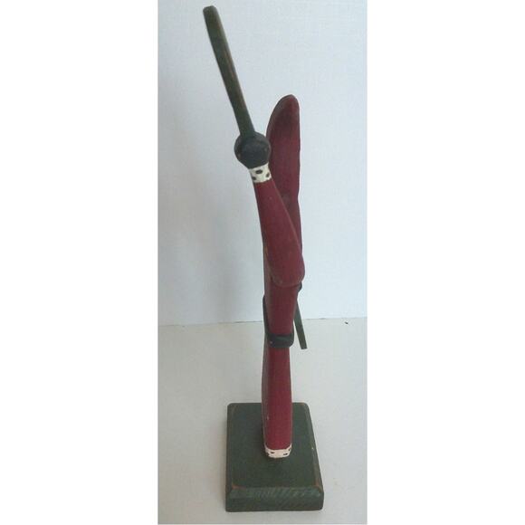 Vintage Randy Tate Wooden Paddle Santa Rustic Primitive Americana Signed - Picture 3 of 6